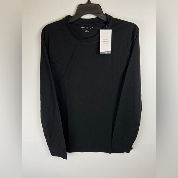 Perry Ellis Mens Portfolio Thermal Heather Black Shirt Medium & Large Available - Picture 3 of 8